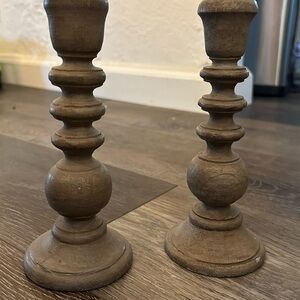 Furniture Castle Rustic Wooden Candle Holders